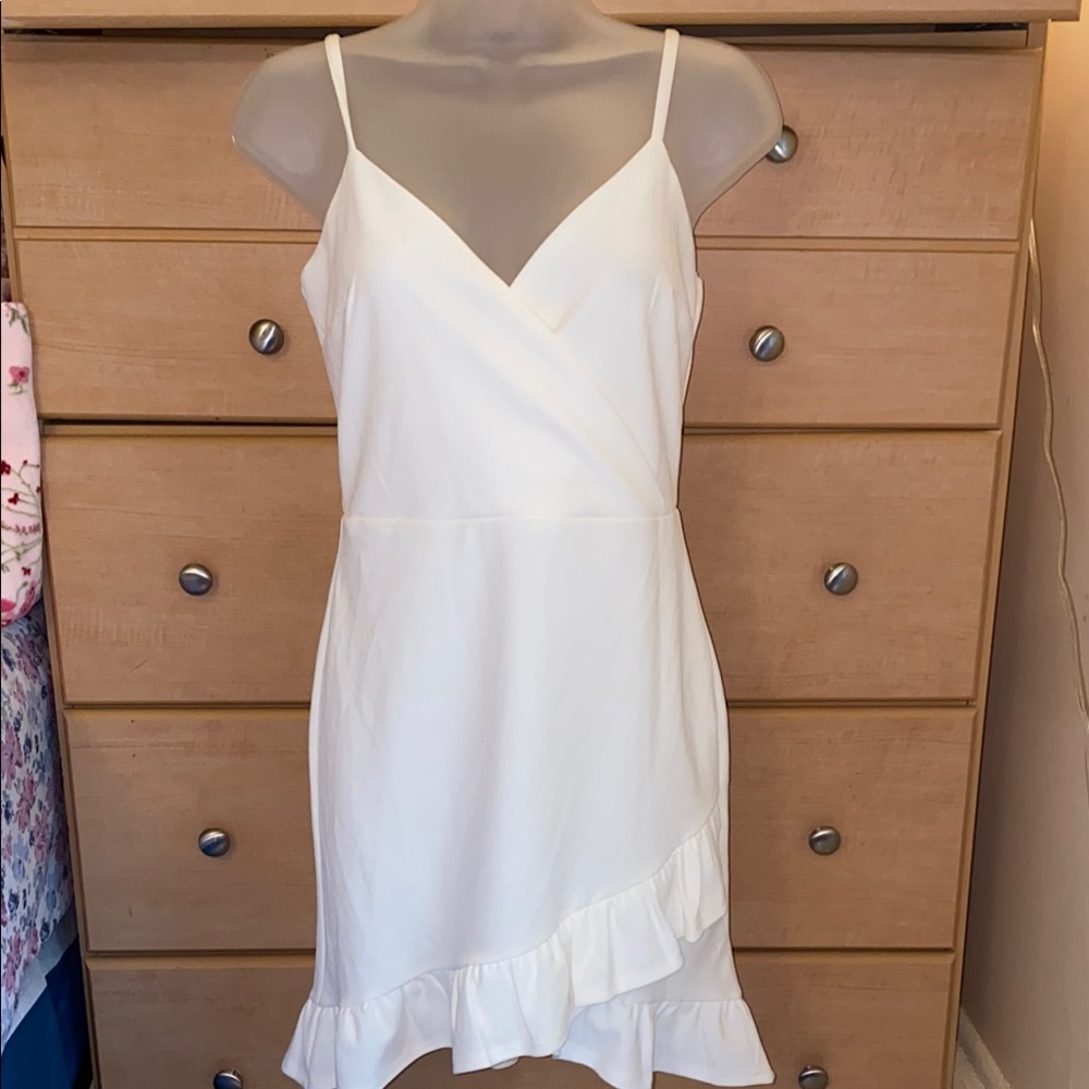 Speechless White Bridal Sundress Sleeveless V-Neck